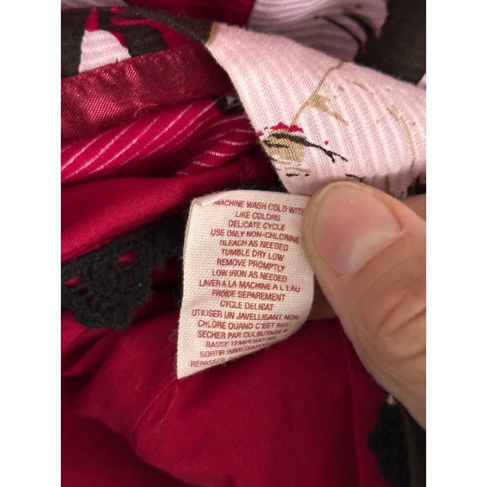 Maeve by Anthropologie Women's Red Floral Print Dagmar collared Dress Size 4 - Picture 9 of 11